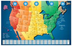 Time Zones Map Of Us Showing Est Cst Mst Pst Time Difference