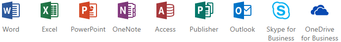 Microsoft Office Suite Icons